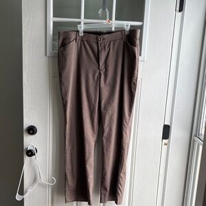 Lee Men's Checkered Brown Dress Pants